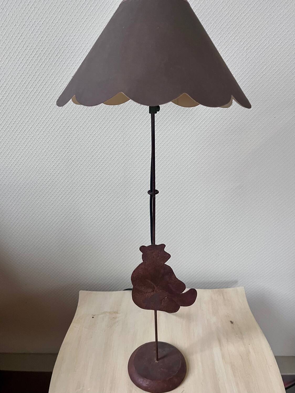 Wrought iron lamp Bear 1990