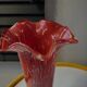 Vase Art déco en verre de Bohême