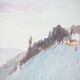 René leverd: switzerland, twilight and dawn, original signed watercolor