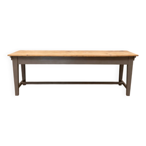 Table de ferme en bois - gris