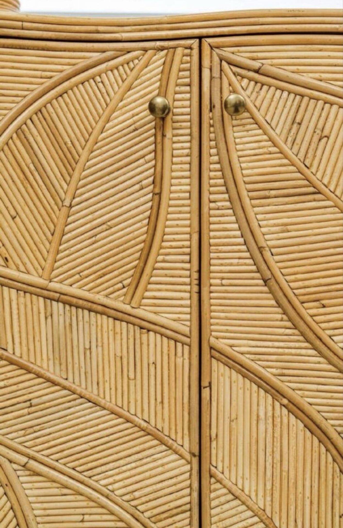 Enfilade « feuilles » en rotin 