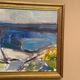 Original Swedish Oil on Canvas – “Coastal Landscape” by Arthur Y. Nilsson – Signed – Vintage & Framed