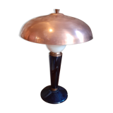 Art deco lamp in bakelite and copper