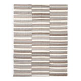 8x10 Brown Beige Rug For Living Room Kilim Rug, 226x306Cm