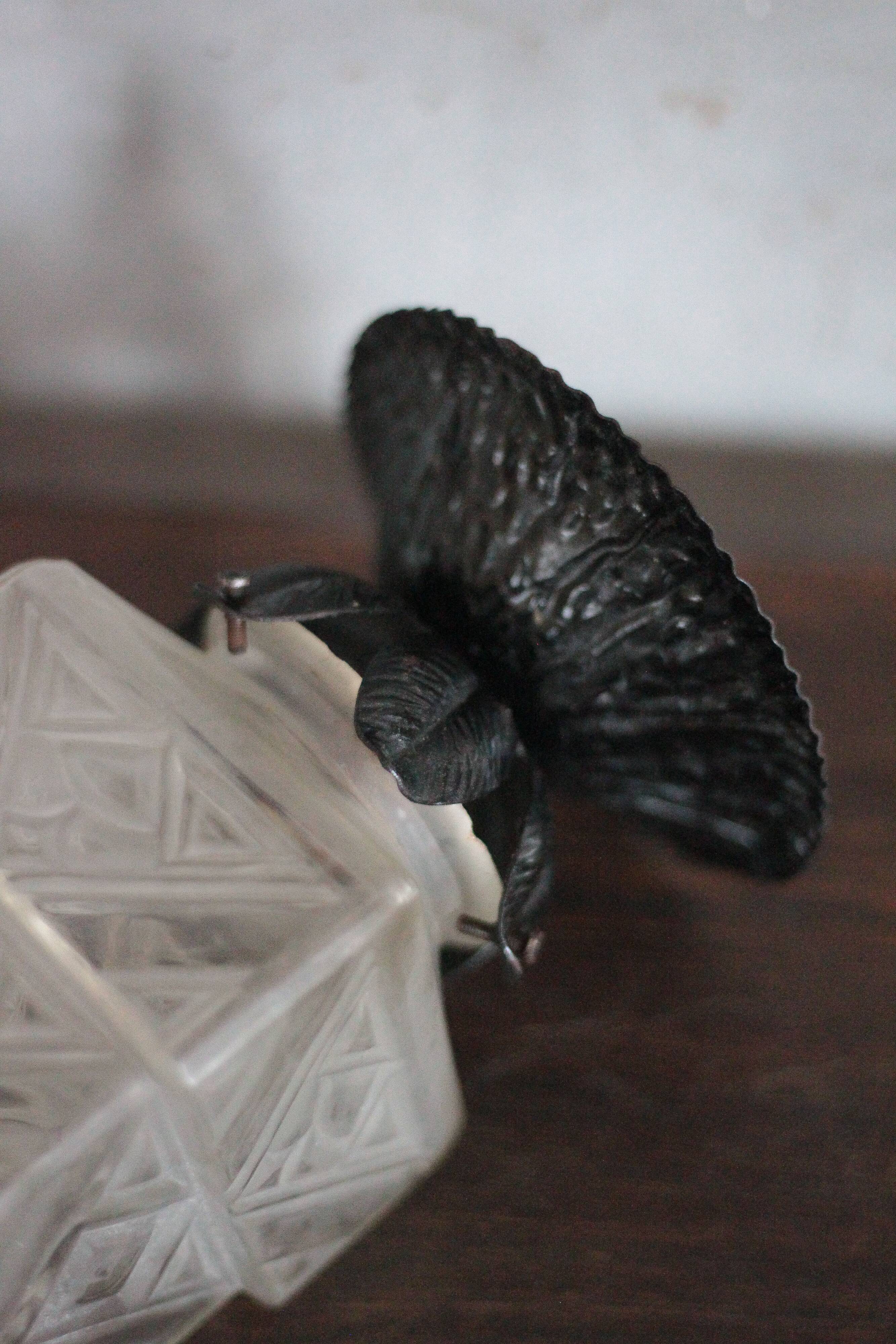 Art Deco pendant light, Art Deco tiered glass globe chandelier, skyscraper lamp