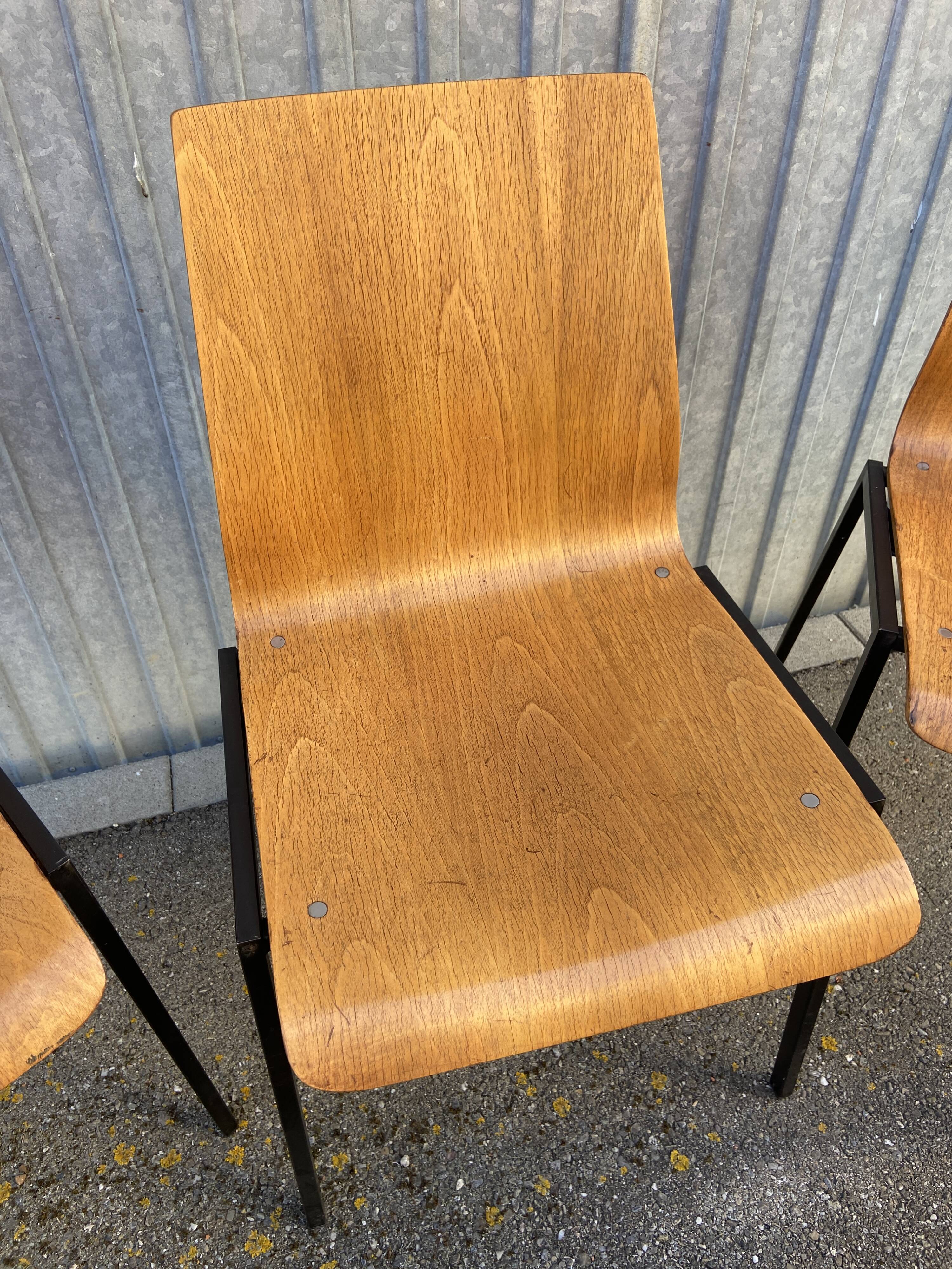 6 chairs Design Drabert Germany 1970 Scandinavian vintage