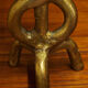 Brutalist bronze chandelier
