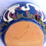 Blue ceramic Alsace bowl with storks