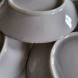 Series of 10 Fine Porcelain Cups and Saucers with Japanese Decor