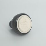Scandinavian Modern Collectible Small Anthracite Stoneware Vase by Gunnar Borg for Höganäs