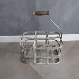 Antique metal bottle holder