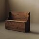 Larch and solid pine storage bench, Folk Art, Savoy, 1950