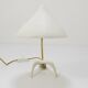 White brass desk or table lamp in the Louis Kalff style from the 1950s.