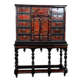 Important cabinet anversois en écaille, ébène et bronze, XVIIème siècle