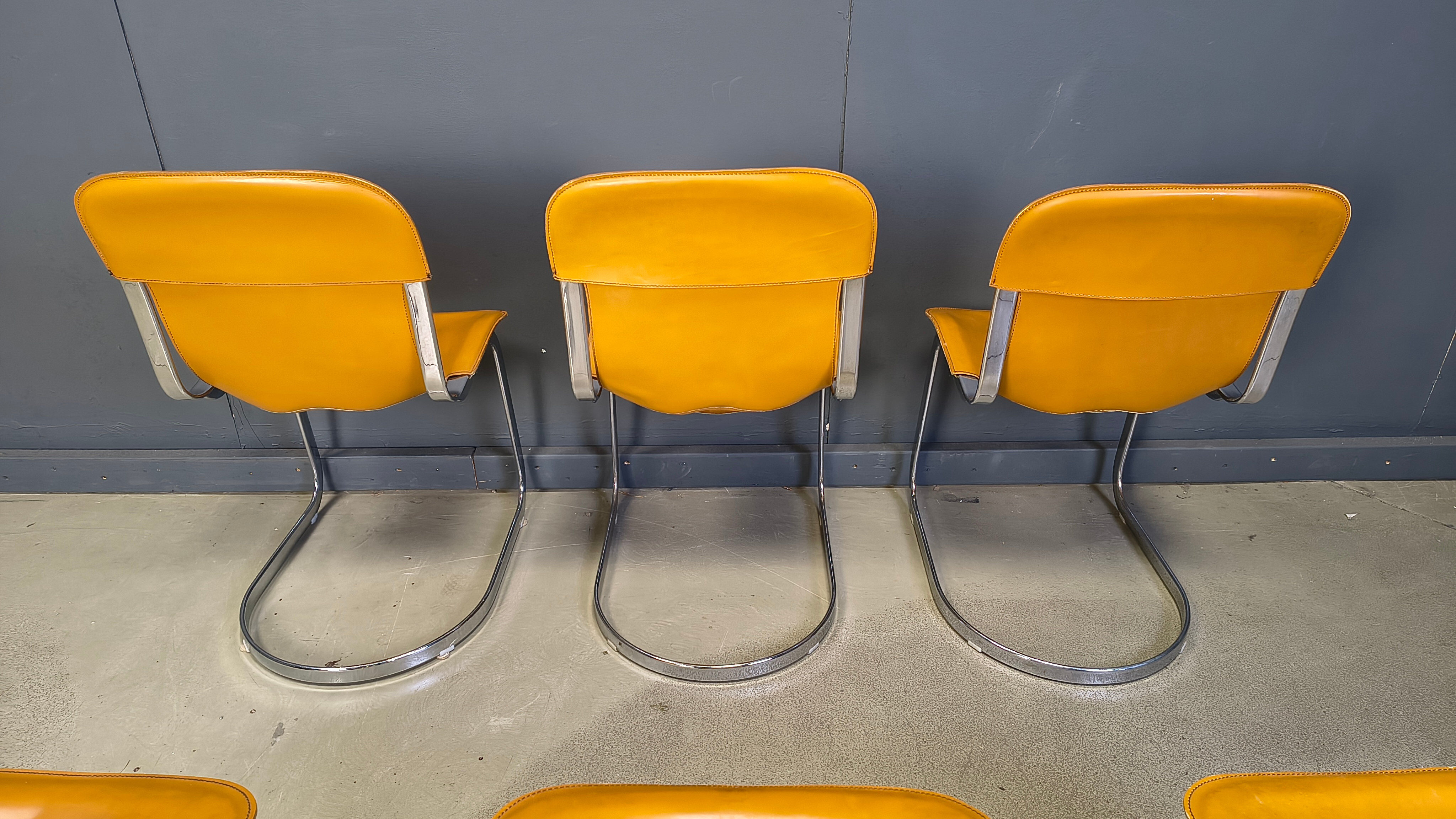 Vintage dining chairs by Cidue set of 6, 1970s