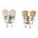 Sconces In Gilded Bronze And Crystal, 1980s, Set Of 2