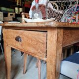 Old farmhouse table 2 drawers