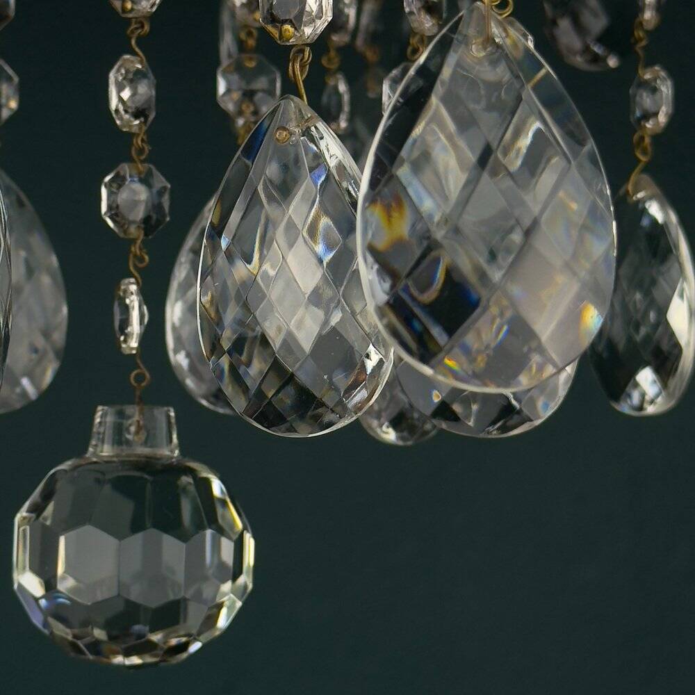 Vintage crystal chandelier, Italy, 1950s