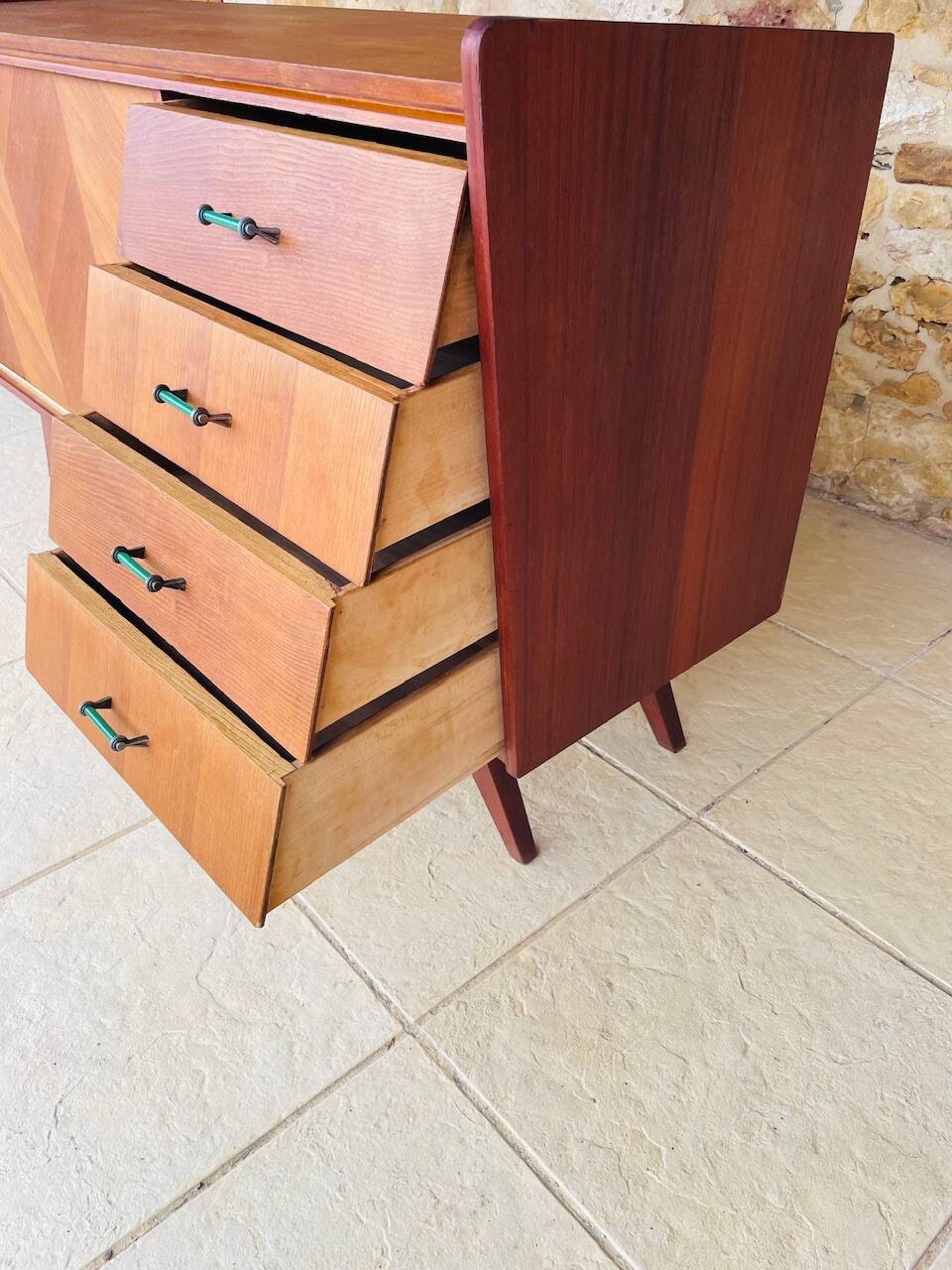 Vintage enfilade in ash and mahogany circa 1950s