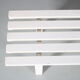 1970s White metal slat bench from the Netherlands