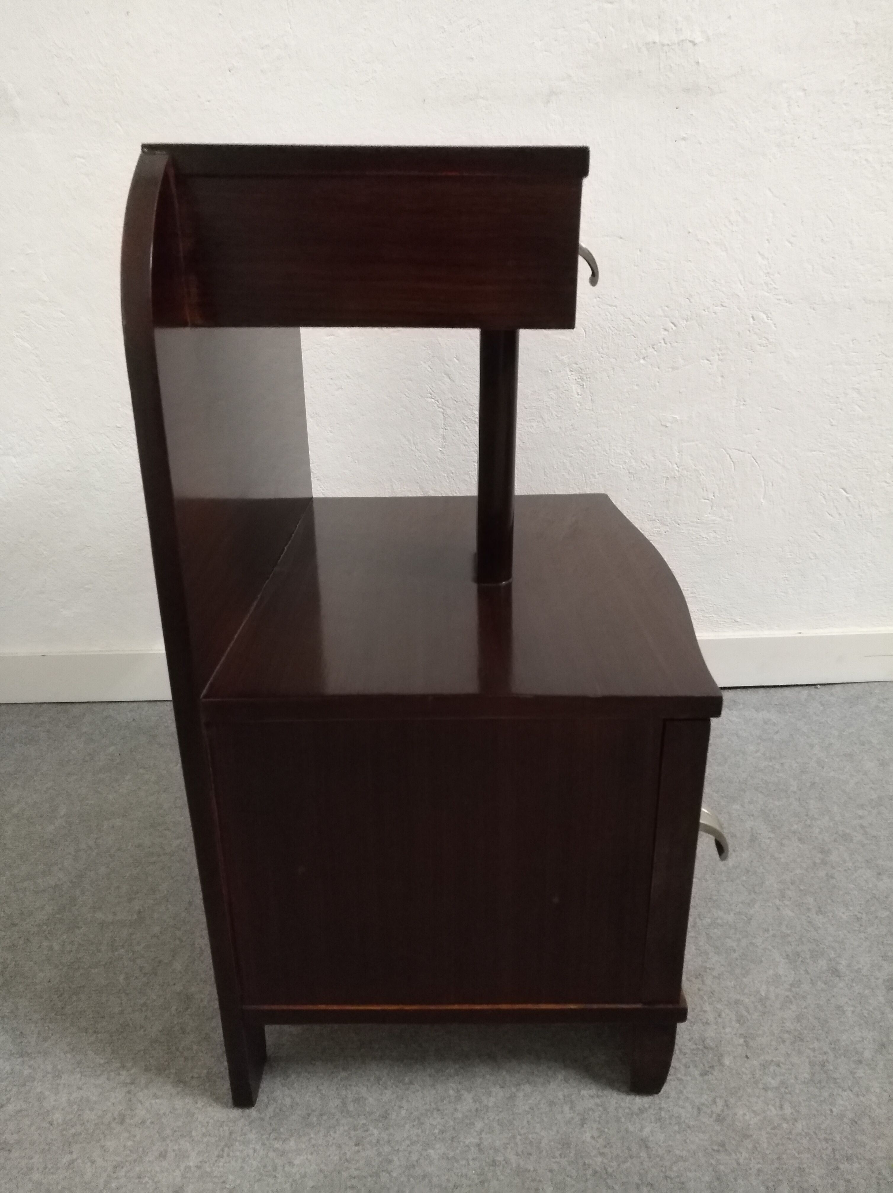 Art Deco mahogany bedside table