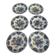 6 assiettes porcelaine anglaise « Windsor » Ridgway 1792 Staffordshire
