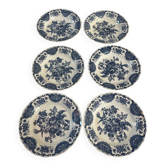 6 assiettes porcelaine anglaise « Windsor » Ridgway 1792 Staffordshire