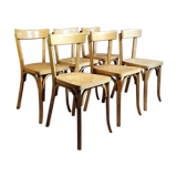 Set 6 chairs bistro Baumann n°55 years 50