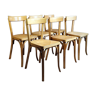 Set 6 chaises bistrot Baumann n°55 années 50