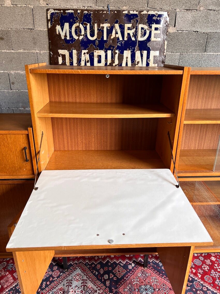 Modular vintage showcase library modernist style / Minvielle - 50s/60s