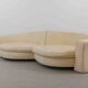 BRETZ Eves Island Creme, 4-Seater Sofa in Leather