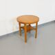 vintage light wood pedestal table from the 50s 60s