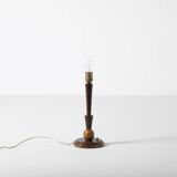 Table lamp in art deco / modernist style with paper shade, Czechoslovakia