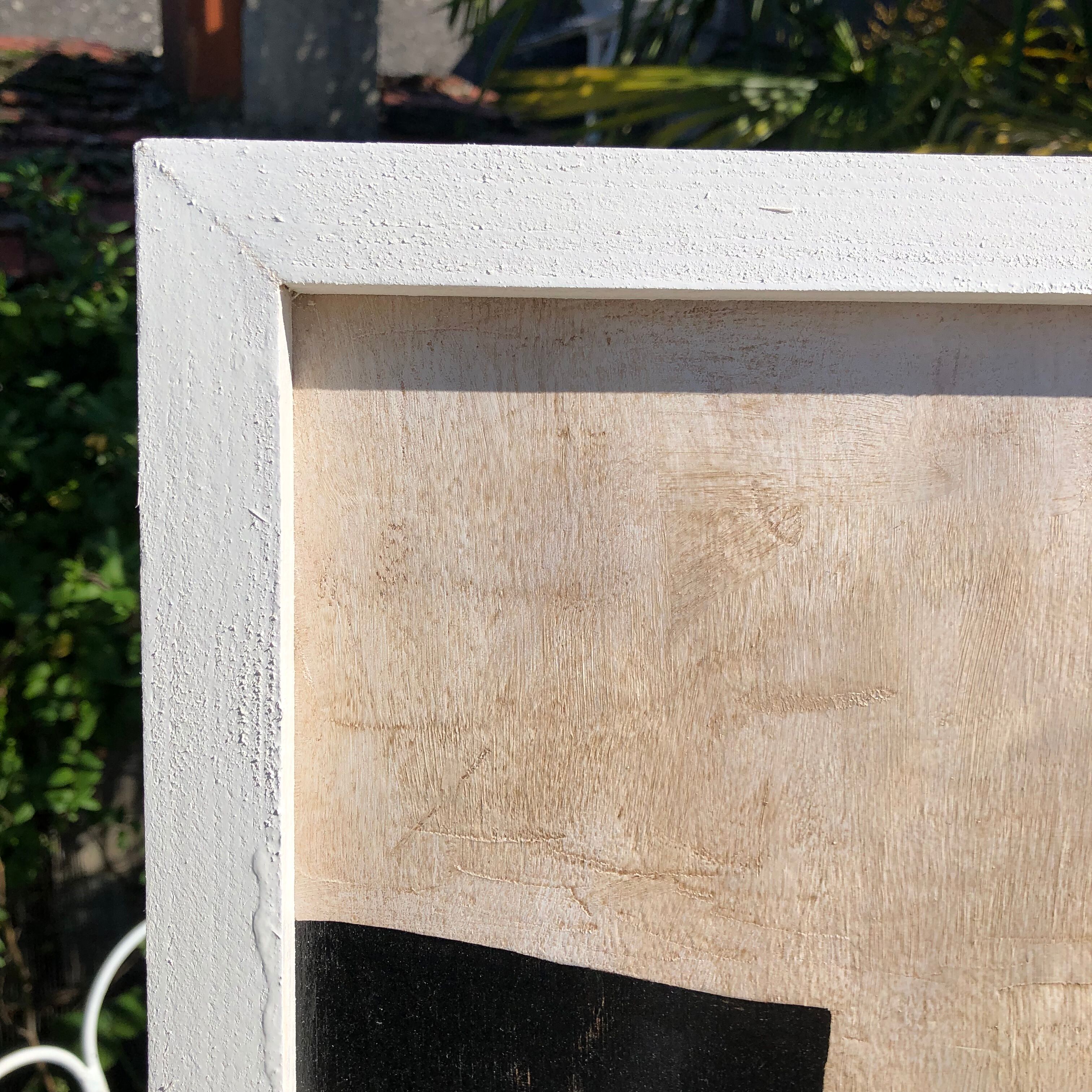 Oil on abstract wood