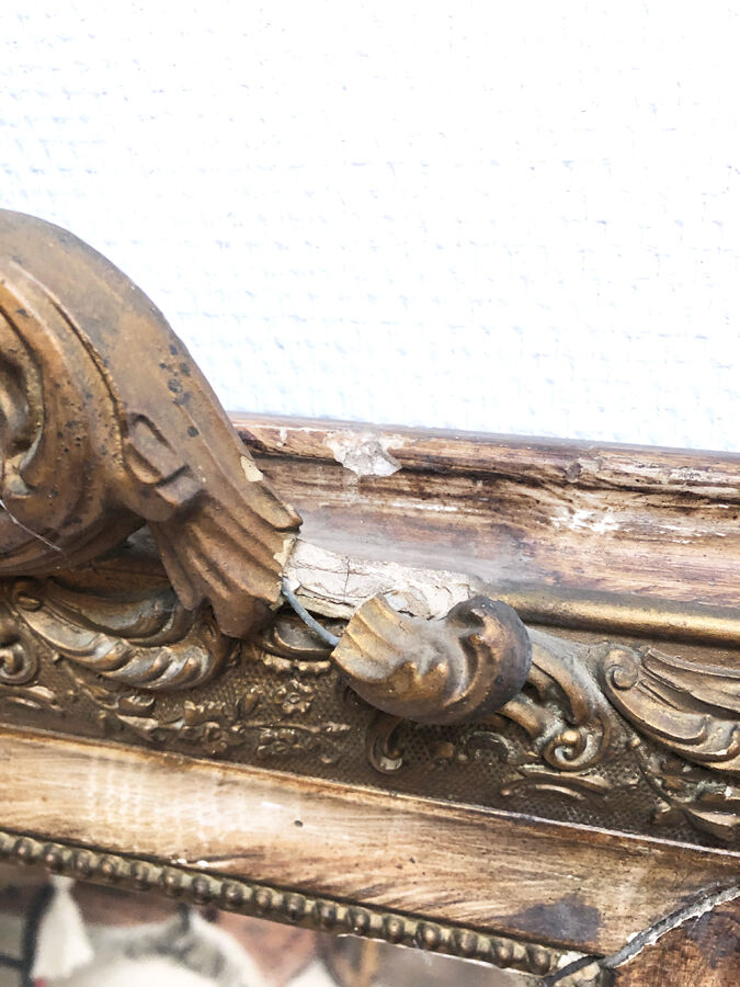 Mirror trumeau wood and plaster, early 20th