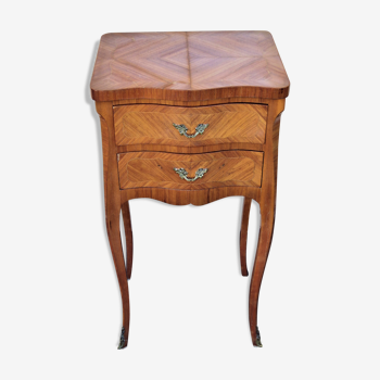 Chevet marqueté de style Louis XV