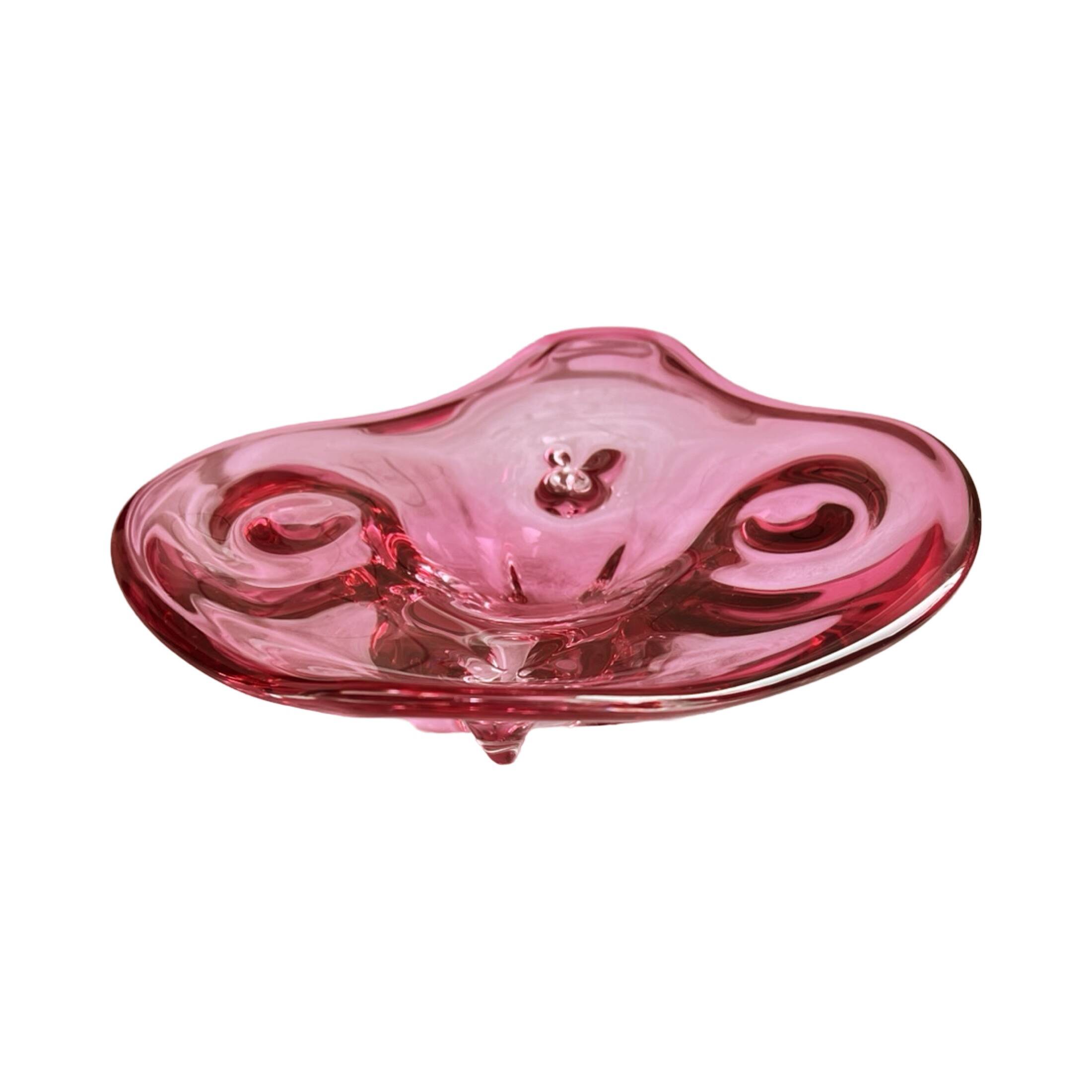 Large platter, designed by J. Hospodka, Chribska Sklarna, Czechoslovakia, 1