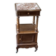 Chevet ancien table de nuit pot de chambre en noyer dessus marbre rose époque XIX ème