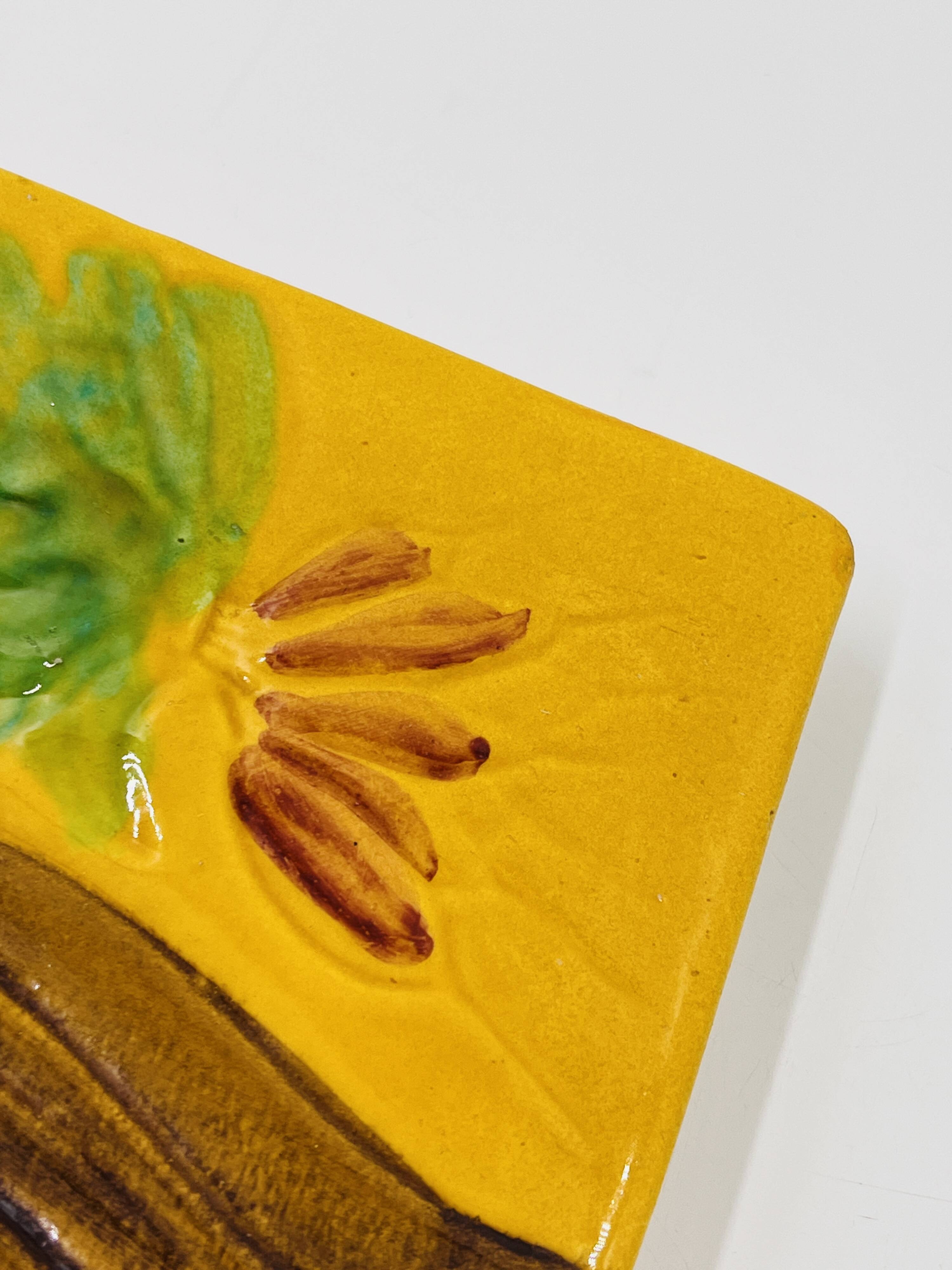 Square cheese board with knife Vallauris