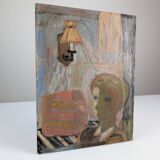 Huile sur panneau par Einar Granum, Norvège, années 1950