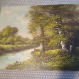 Landscape at hst stream, signed, date 1969