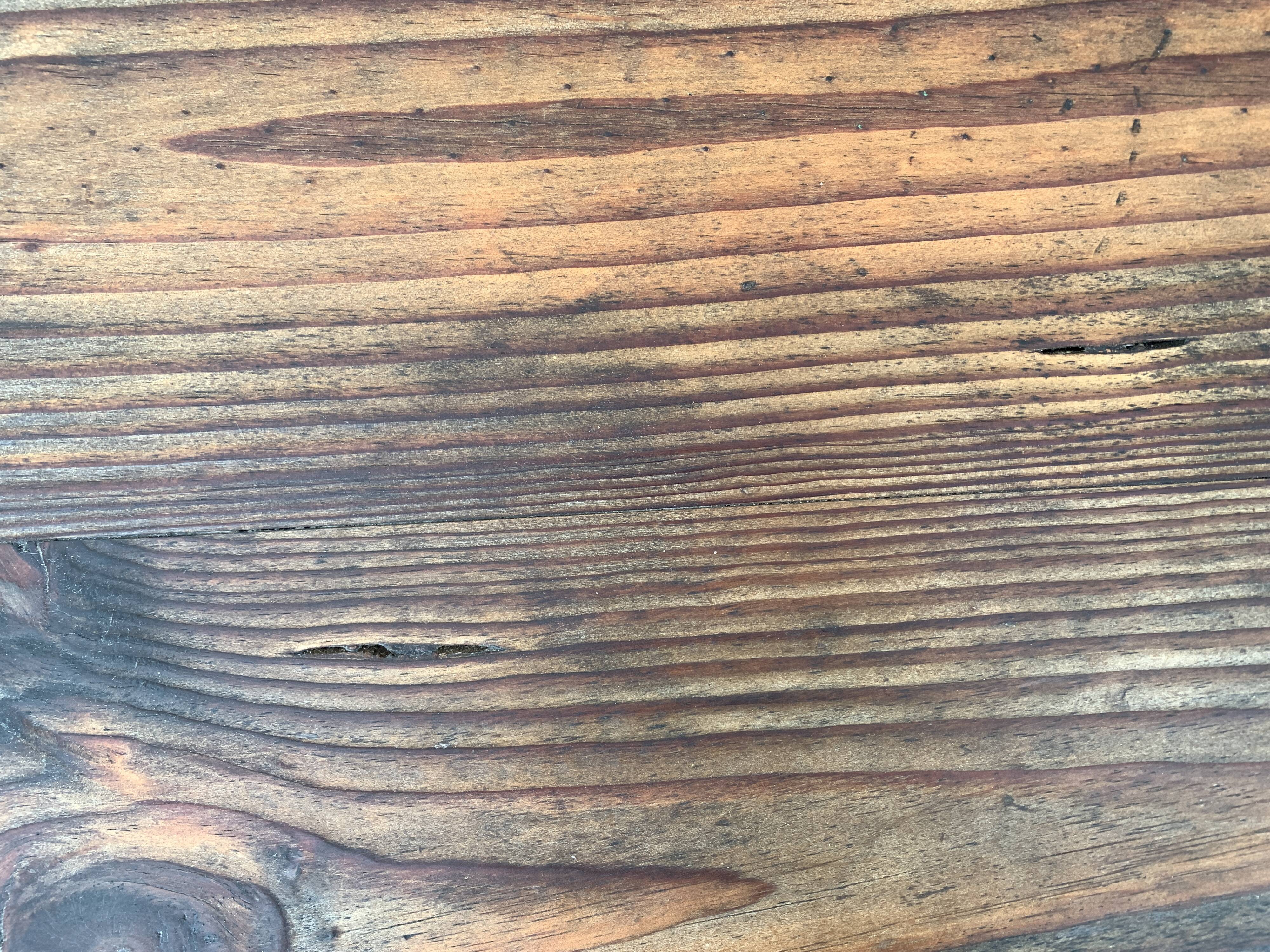 Antique farmhouse coffee table, wooden tripod