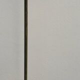 brass floor lamp with articulated reading arm 1970 and its red lampshade