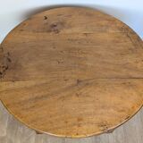 Round walnut coffee table