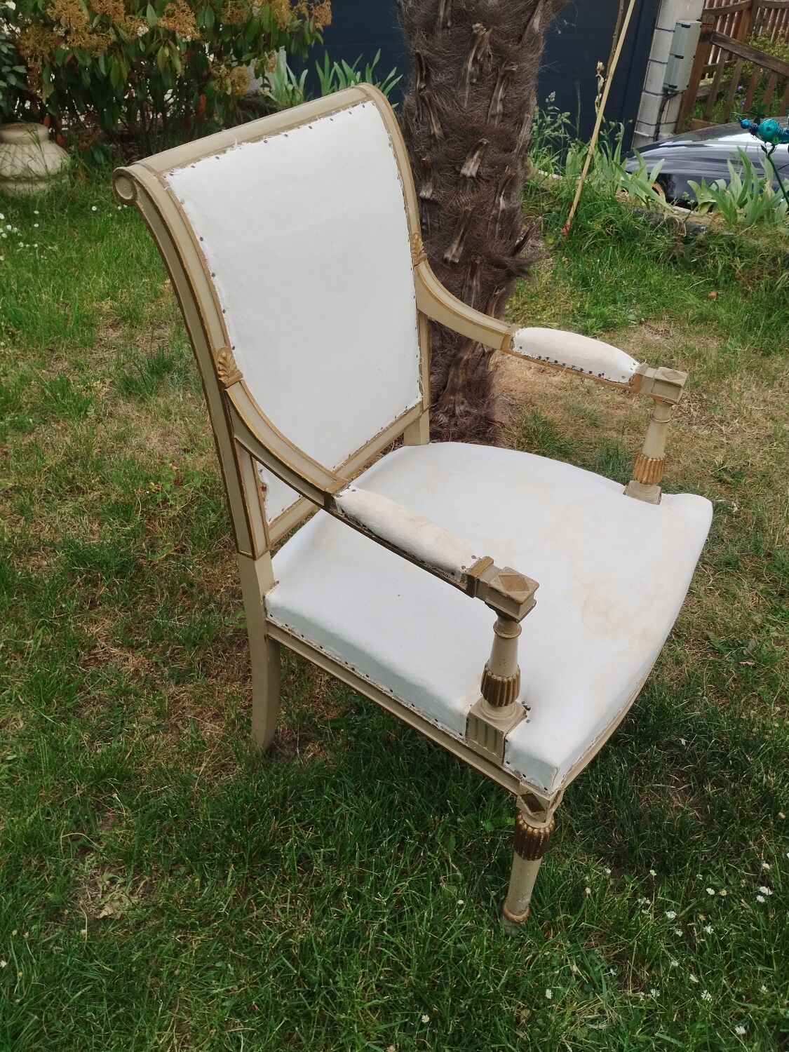 Pair of antique armchairs in Louis XVI style.