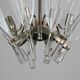 Extraordinary Large Transparent Murano Glass Leaves Chandelier by Franco Lu