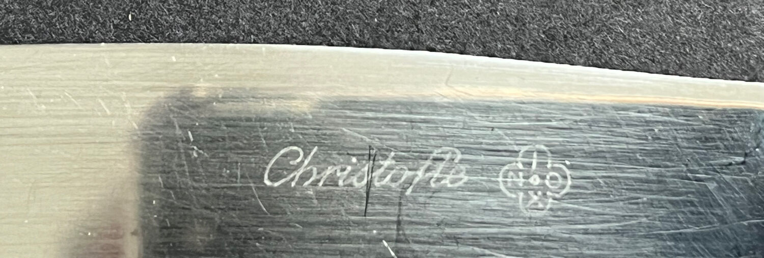 12 Christofle silver metal knives