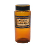 Pharmacy/apothecary old amber glass pot