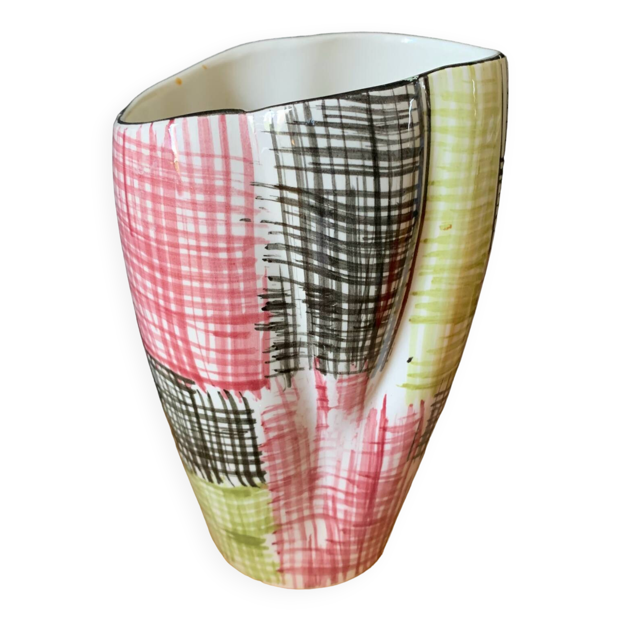 Sarreguemines ceramic vase