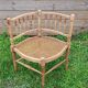Corner chair in beech, caned seat from the early 20th century.